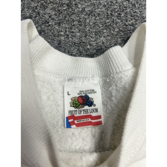 Vintage 90s Nurse Parody White Crewneck Sweatshirt Women's Size Large USA Made - Picture 4 of 8